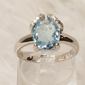 Swiss Blue Topaz Ring